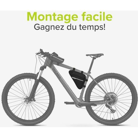 Sacoche Triangle Étanche Pour Vélo–Sacoche Cadre,Sacoche Triangle Pour Cadenas De Vélo,Veste De Pluie-Sacoche Pour Cadre De Vélo (1/4)