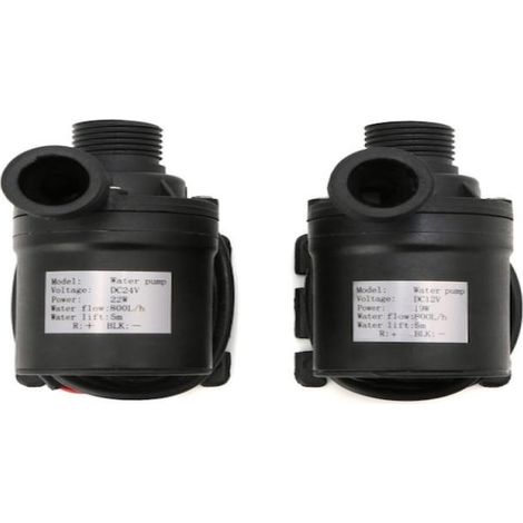 Beyamis Pompe à eau sans balais 12V/24V - Lot de 2 pompes universelles à fil nu pour distributeur et mise en conserve (1/5)