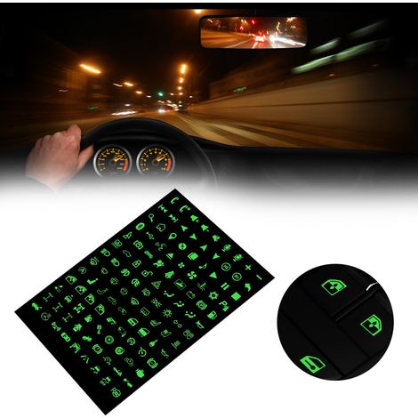 Autocollants multifonctions pour boutons, autocollants lumineux pour voiture, autocollants pour feux de voiture, décorations pour interrupteurs, étiquettes pour interrupteurs, autocollants pour circui (1/5)