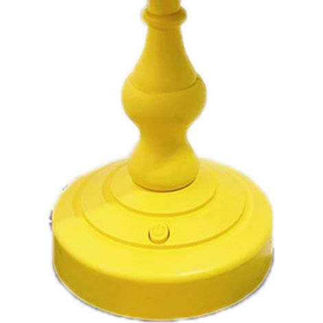 Lampe de chevet vintage rétro feuille de lotus, petite veilleuse romantique adorable pour chambre, style scandinave, luminaire créatif mini LD05 jaune (1/3)
