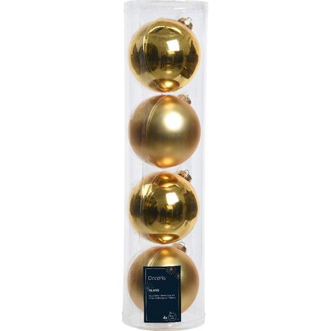 Box 4 Palline Vt luc/opac oro10 cm (1/3)