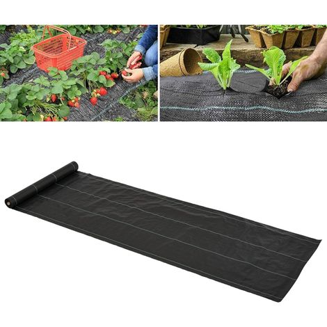 Tessuto per il controllo delle erbacce Outsunny - Tessuto per il controllo delle erbacce - Tessuto per il controllo delle erbacce da 100 g/m² - Resistente agli strappi, permeabile all'acqua, resistent