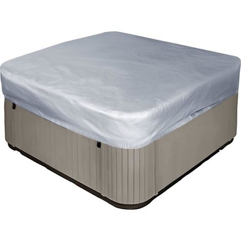 Couverture de remplacement pour spa, jacuzzi ou piscine de jardin carré, imperméable et résistante aux UV, 21821830 cm (longueur x largeur x hauteur), argent.