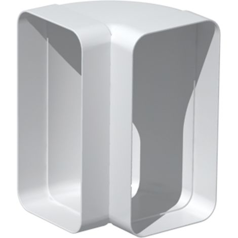 coude plat pvc rigide - 90 degrès verticale - 55 x 220 mm
