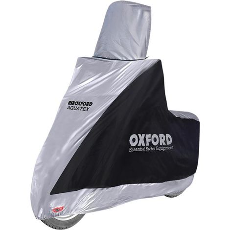 OXFORD AQUATEX SCOOTER HIGHSCREEN WASSERDICHTE ABDECKUNG FÜR SCOOTER MIT HOHER VISIERFARBE GRAU/SCHWARZ UNIVERSALGRÖSSE