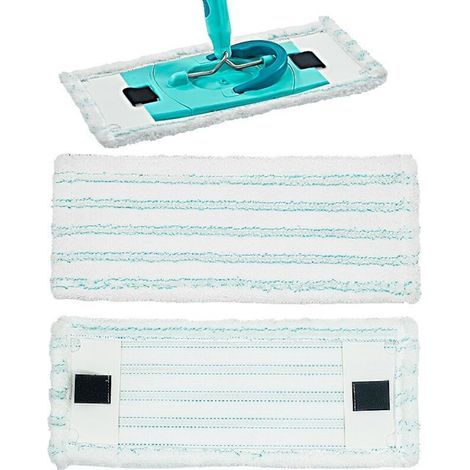 Lot de 2 Têtes de Rechange Compatibles Leifheit Clean Twist M Ergo - Pads en Microfibre Lavables pour Balai Rotatif Ergonomique (1/3)