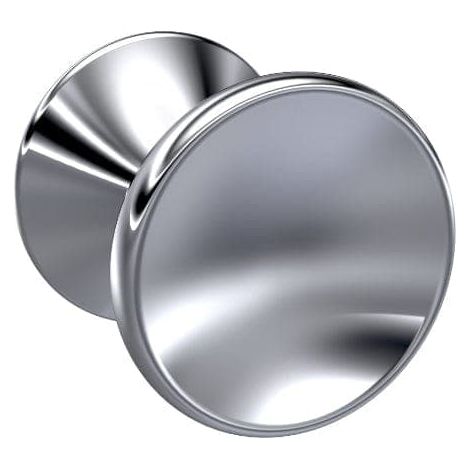 Nuie Chrome 30mm Indented Round Knob Furniture Handle - H113 (1/4)