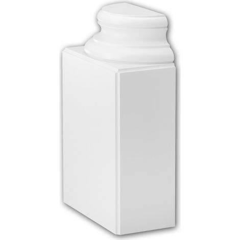 Pied de demi-colonne 117100 Profhome Colonne Élement décorative design intemporel classique blanc