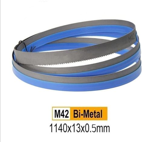 Lames de scie à ruban bimétalliques M42, lames de scie à ruban pour le travail du bois 1140 x 13 x 0,65 mm 14/18 TPI pour Güde MBS 105 V (1/4)