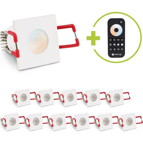 Einbaustrahler Mini Livorno eckig 3W CCT IP65 - Farbe: weiß - Anzahl: 12x (1/5)