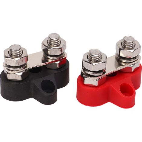 Jeu de 2 Bornes de Batterie 48V en Acier Inoxydable, Barre de Connexion pour Camion, Camping-Car et Bateau, Filetage 5/16 Pouce (1/5)