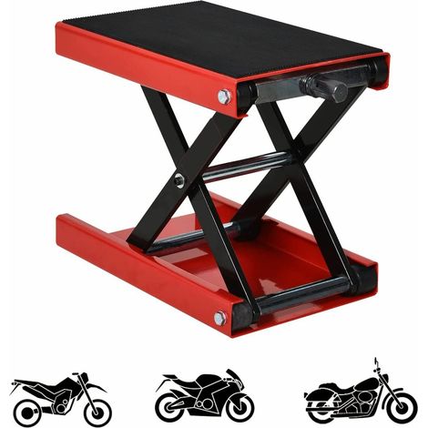 500kg Motorcycle Motor Bike Stand Scissor Lift Jack Workshop Heavy Duty Garage (1/5)
