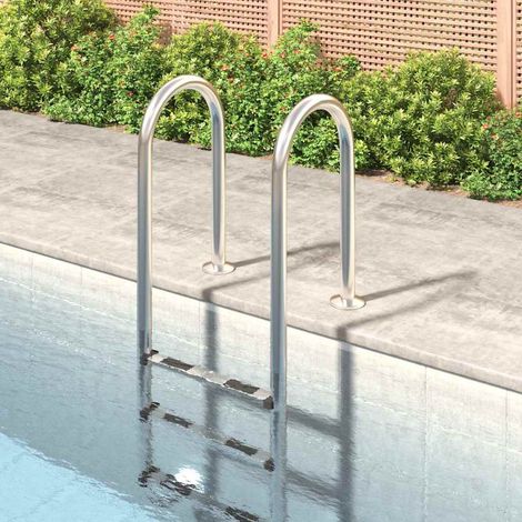 vidaXL Escalera para piscina acero inoxidable 304 54x38x158 cm (1/5)