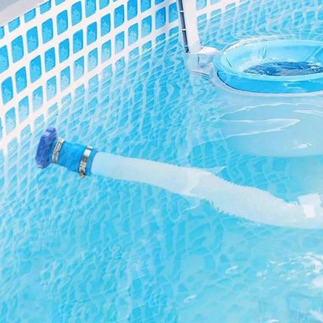 Adaptateur de tuyau pour aspirateur de piscine avec raccords en acier inoxydable, accessoire pour piscine hors sol, gris (1/5)