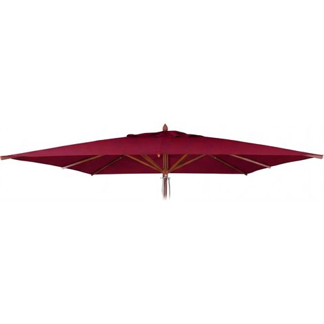 Toile de rechange pour parasol de restaurant en bois HWC-C57b, housse de parasol, carrée 4 x 4 m, po