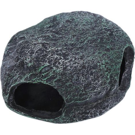 Cachette pour poissons en résine, aménagement paysager pour aquarium, trois trous, imitation pierre, pour cichlidés (1/3)