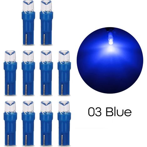 Ampoule automobile LED, lot de 10 unités, réf. 02366, couleur blanche, pour l'éclairage et le remplacement dans les véhicules.-AquaForge