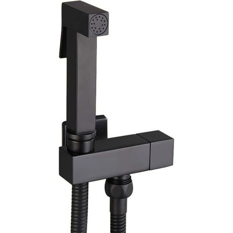 Robinet de douche noir Kit douchette WC et bidet Haute qualité (1/4)
