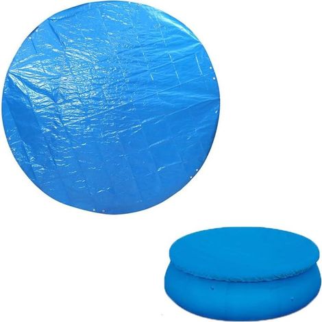 Couverture ronde pour pataugeoire de 1-80 mètre- couverture pour piscine hors sol à énergie solaire- bâche anti-poussière- disponible en différentes tailles- ronde.