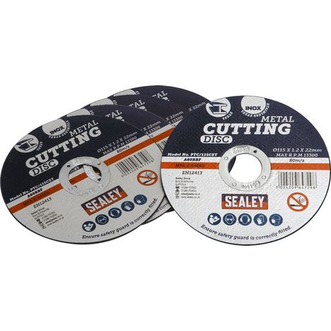 Sealey Cutting Disc �115 x 1.2mm �22mm Bore Pack of 5 PTC/115CET5