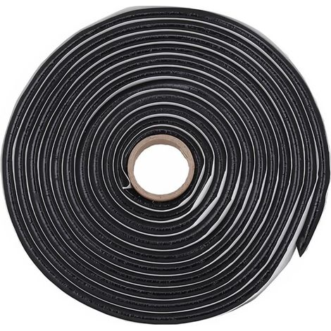 Schwarzes Butylband 9,5 mm x 4 m, wasserdichtes Butylband zum Verkleben und Abdichten von Auto-Rückleuchten, Scheinwerfern, Fenstern und Auspufföffnungen (1, 9,5 mm)