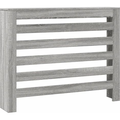 Cubrerradiadores con balda moderno uso salón 104 x 20 x 82 cm de madera contrachapada gris 020049776 (1/5)