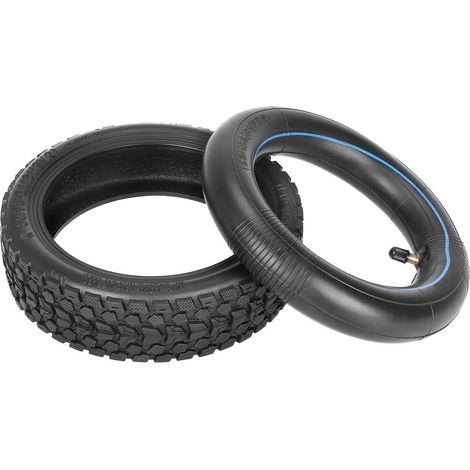 Pneus tout-terrain pour trottinette électrique, 8,5 pouces, 50/75-6,1, antidérapants et anti-éclatement  chambres à air bleues à rayures, 8 1/2 x 2 pouces. (1/5)