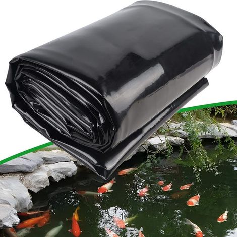 Revêtement de bassin en PEHD de 20 mil pour bassins extérieurs, revêtement d'étang à poissons avec flexibilité et ductilité, 300 x 400 cm