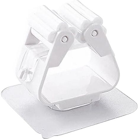 Support Mop - Auto-Adhésif Sans Perçage - Pour Carrelage Verre Bois - 6 x 6 x 5 cm - Blanc Gris Rose - 1 Pièce (1/5)