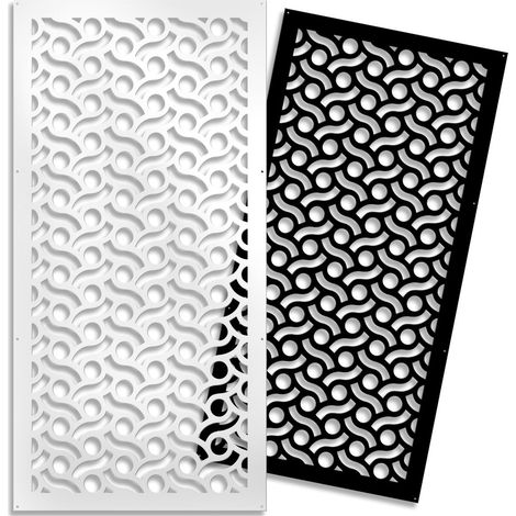 BODIES - Panneau ajouré en PVC - Brise-soleil - Couleur : blanc - Dimension : 50x150 cm