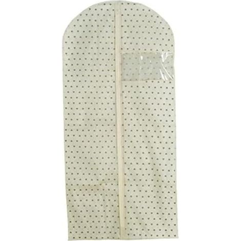 King Home COPRIABITO IN TNT PANNA 60x130h cm con zip e finestrella trasparente (1/4)