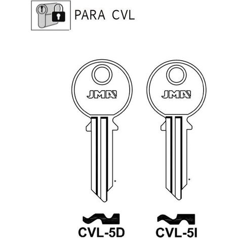 Llave En Bruto CVL JMA Para Duplicación Y Reparación - Pack 50 Uds