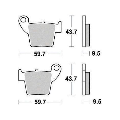 Plaquette de frein Ferodo pour Moto HM 125 CRE Supermotard 2003 à (1/2)