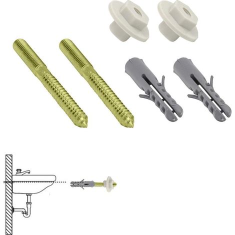 Kit Sanitario Fija Lavabo 10x110 mm. (2 Piezas) (1/2)