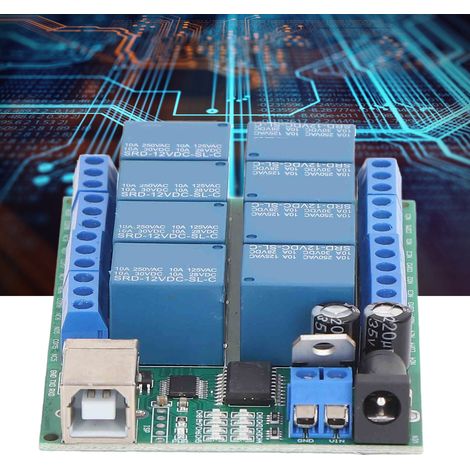 Contrôleur USB multifonctionnel, port série UART 8 canaux, relais, automate programmable, moteur, LED, module de télécommande pour ordinateur, 12 V CC (1/5)