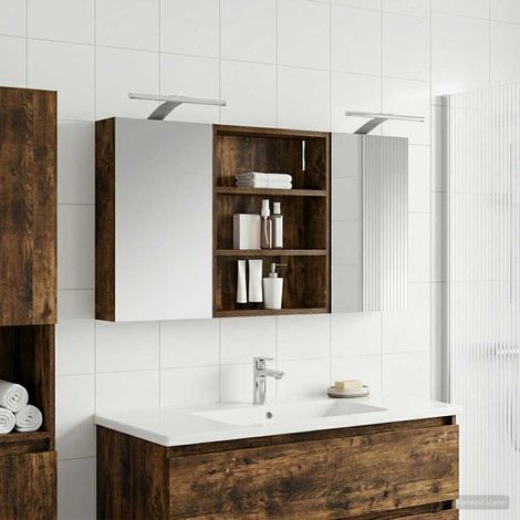 vidaXL Bathroom Cabinet Set 3 pcs 100 x 10.5 x 50 cm Engineered wood (1/5)