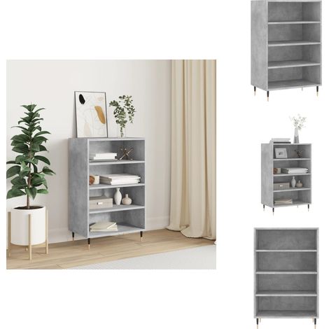 Highboard Betongrau 57x35x90 cm Holzwerkstoff - Sideboard - Hochschrank - Wohnzimmermöbel - Regal - Aufbewahrung (1/5)