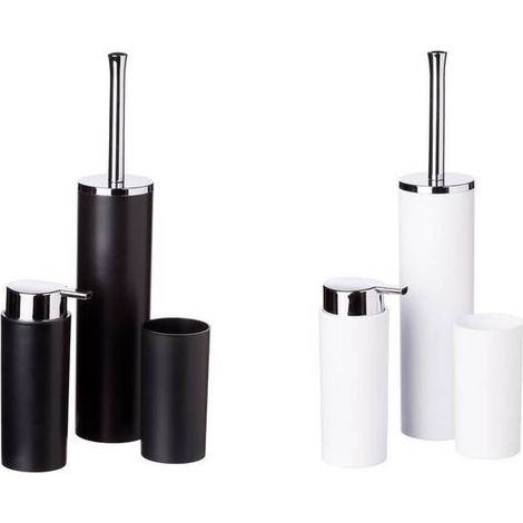 2 x SET DA BAGNO ABS 3 PEZZI COLORI ASSORTITI