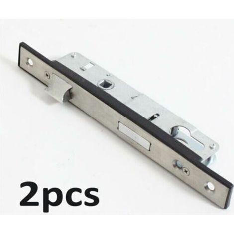 Serrure à encastrer monopoint de porte de jardin 85 mm en acier inoxydable（2pcs）