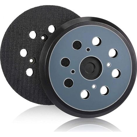 Lot de 2 disques abrasifs 125 mm Velcro pour ponceuse excentrique comme pièce de rechange pour Makita BO5031, M9204, BO5021, BO5041743081-8 pour DeWalt 151281-08 DW4388r, 8 trous