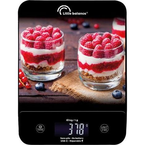 Little Balance Báscula de cocina electrónica transparente 10 kg