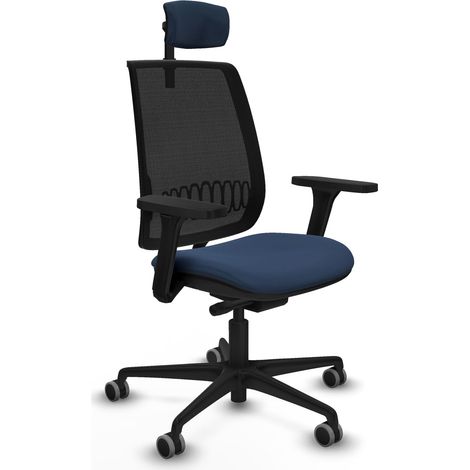 Silla de oficina piqueras y crespo Alares negro piel sintética (1/2)