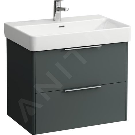 Laufen Base - Meuble-lavabo, 52x67x44 cm, 2 tiroirs, gris H4023321102661 (1/2)