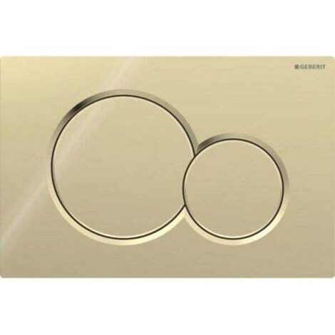 Actionneur de chasse d'eau double compatible Geberit Sigma01 : laiton spécial galvanisé (115.770.BG.5) (1/4)