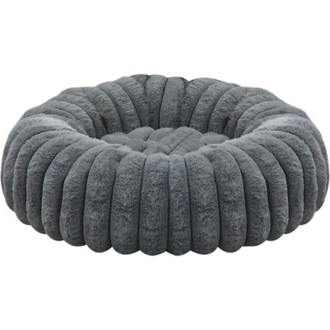 XEPHO Panier pour Chien, Panier pour Chat de Taille Petite, 50 cm de Diamètre, Rembourrage Doux, Antidérapant, Gris Tourterelle