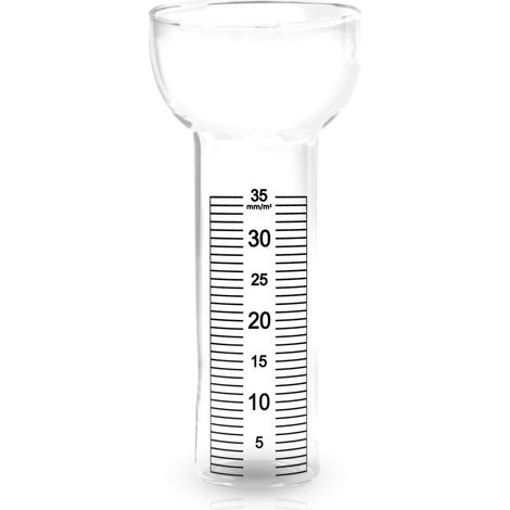 Verre De Remplacement pour Pluviomètre Motif Grenouille, Souris, Corbeau, etc. avec Échelle jusqu'à 35mm/m² (1/4)