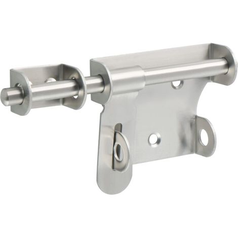 Robust sliding door lock – for indoor/outdoor use, stainless steel gate bolt for windows, cabinets and gardens, matte black finish, 150 mm bolt (1/5)