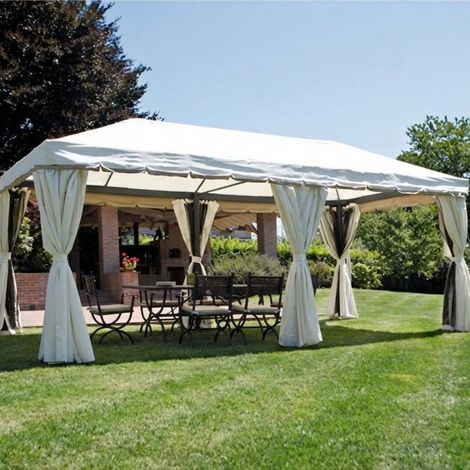 Gazebo da giardino rettangolare 6x3 mt in alluminio antracite