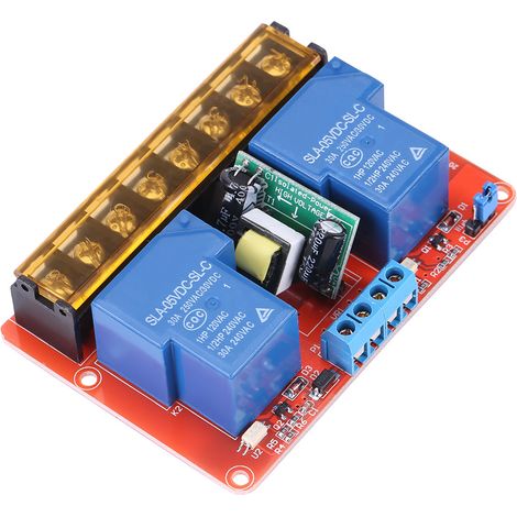 Hochleistungsfähiges 2-Kanal-Relaismodul 30 A AC 100 V–250 V mit DC 5 V Hoch-/Niedrig-Auslöseschalter (1/5)