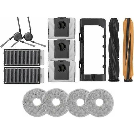 Accessoires pour aspirateur Dreame L40S Ultra : brosse latérale double rouleau, filtre, chiffon de nettoyage, sac à poussière (pièces détachées pour aspirateur L50 Ultra). (1/5)
